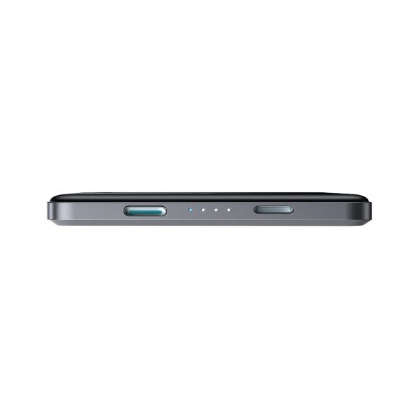 Powerbank 5000mAh USB-C 20W PD un 15W induktīvā uzlāde - pelēks
