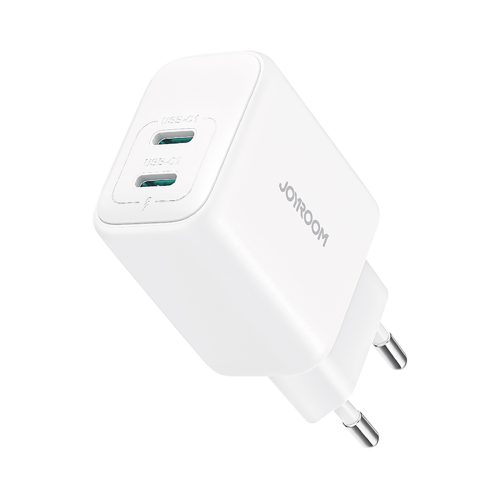 2x USB-C 20W PD QC 3.0 sienas lādētājs - balts