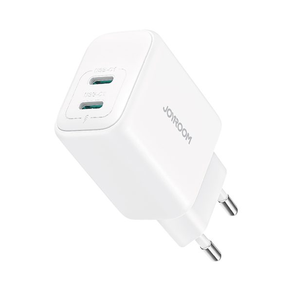2x USB-C 20W PD QC 3.0 sienas lādētājs - balts