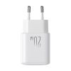2x USB-C 20W PD QC 3.0 sienas lādētājs - balts