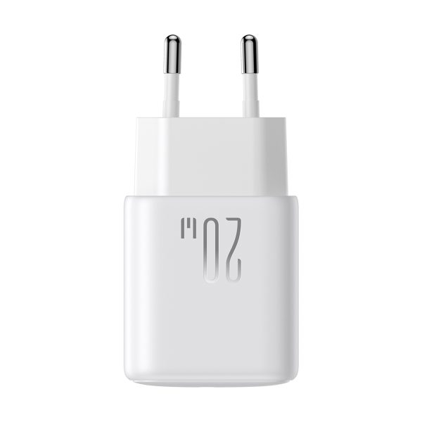 2x USB-C 20W PD QC 3.0 sienas lādētājs - balts