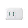 2x USB-C 20W PD QC 3.0 sienas lādētājs - balts