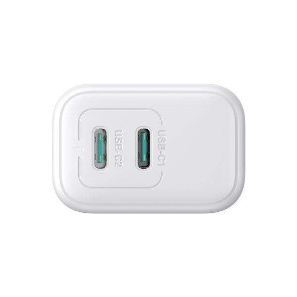 2x USB-C 20W PD QC 3.0 sienas lādētājs - balts
