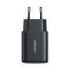 USB-C un USB-A 25 W SFC PPS PD sienas lādētājs — melns