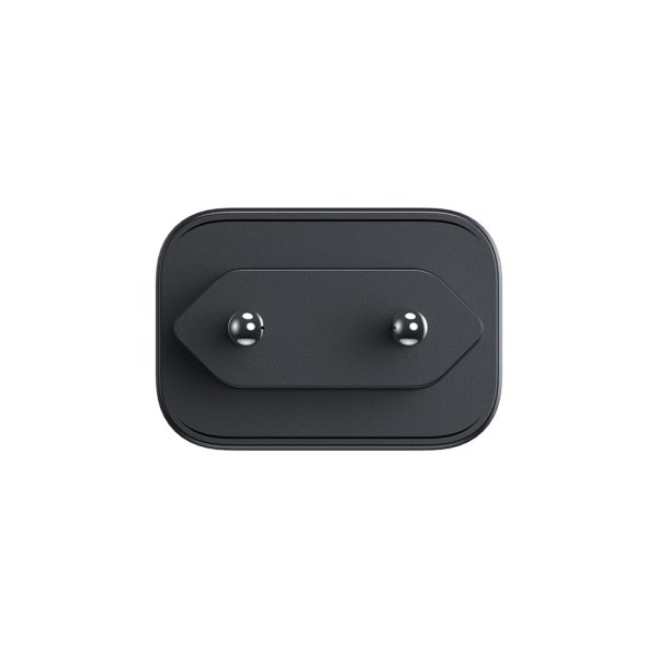 USB-C un USB-A 25 W SFC PPS PD sienas lādētājs — melns