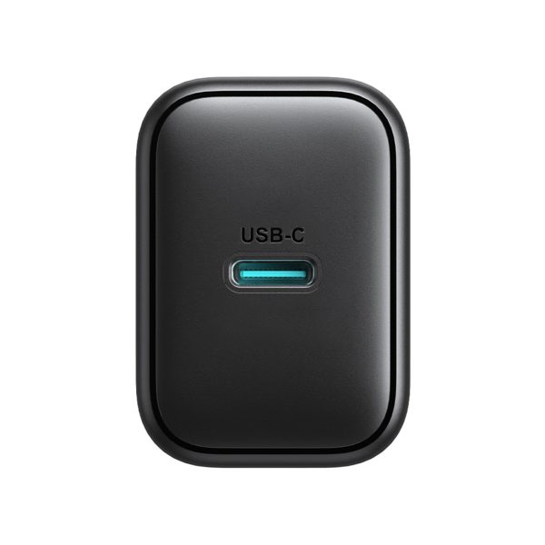 USB-C 25W SFC PPS PD sienas lādētājs + 1m USB-C kabelis - melns