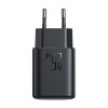 USB-C 25W SFC PPS PD sienas lādētājs + 1m USB-C kabelis - melns