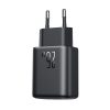 USB-C 25W SFC PPS PD sienas lādētājs + 1m USB-C kabelis - melns