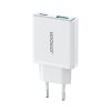 Mazs un īpaši plāns 20 W USB-A USB-C sienas lādētājs — balts