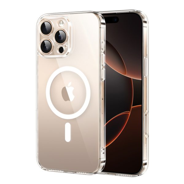 Elegants, caurspīdīgs magnētiskais iPhone 16 Pro Max maciņš - caurspīdīgs