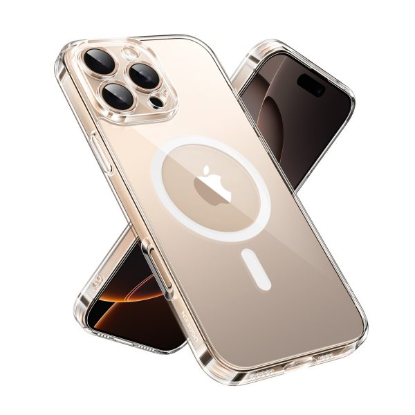 Elegants, caurspīdīgs magnētiskais iPhone 16 Pro Max maciņš - caurspīdīgs