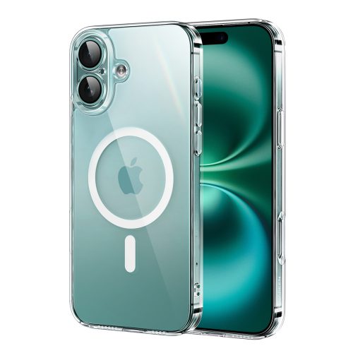 Elegants, caurspīdīgs magnētisks iPhone 16 Plus vāciņš - caurspīdīgs