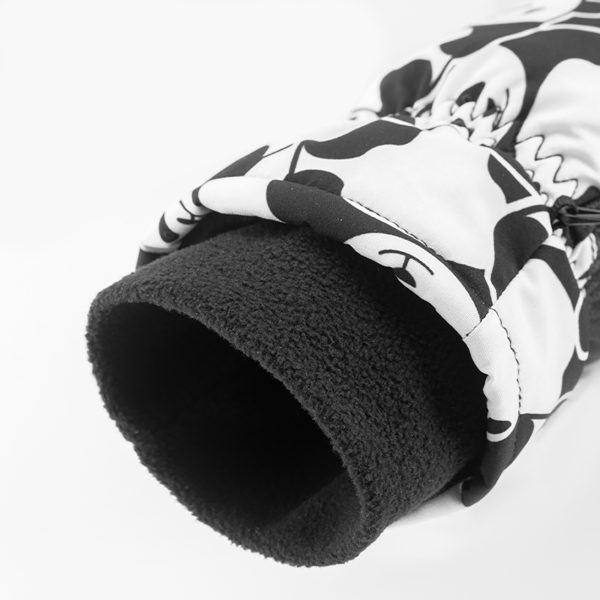 Panda Heat bērnu slēpošanas cimdi bez pirkstiem S izmērs - melni/balti