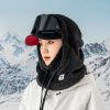 Silta kažokādas balaklava ziemas slēpošanai Arctic Velvet L izmērs - melna