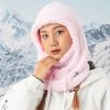 Silta kažokādas balaklava ziemas slēpēm Arctic Velvet L izmērs - rozā