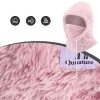 Silta kažokādas balaklava ziemas slēpēm Arctic Velvet L izmērs - rozā