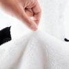 Silta ziemas balaklava no Panda kažokādas bērniem un pieaugušajiem L izmērs - melna/balta