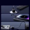 Powerbank 10000mAh ar iebūvētu USB-C iPhone Lightning kabeli - melns