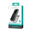 Powerbank 10000mAh ar iebūvētu USB-C iPhone Lightning kabeli - melns