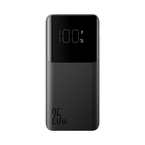 Powerbank 10000mAh 25W 2x USB-A 1x USB-C SFC - melns