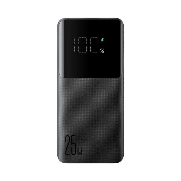 Powerbank 10000mAh 25W 2x USB-A 1x USB-C SFC - melns