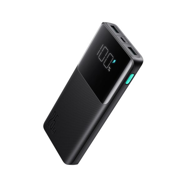 Powerbank 10000mAh 25W 2x USB-A 1x USB-C SFC - melns