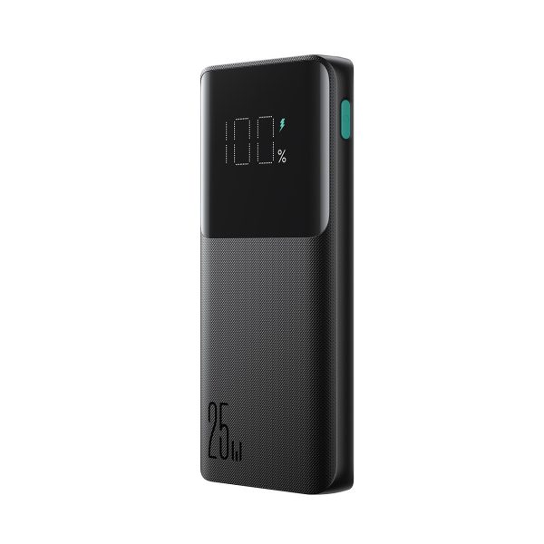 Powerbank 10000mAh 25W 2x USB-A 1x USB-C SFC - melns