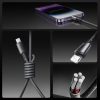 USB-A - iPhone Lightning kabelis ar magnētisku turētāju un organizatoru 1,2 m - pelēks