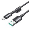 USB-A - iPhone Lightning kabelis ar magnētisku turētāju un organizatoru 1,2 m - pelēks