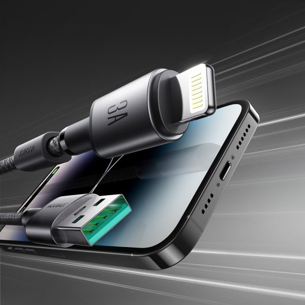 USB-A - iPhone Lightning kabelis ar magnētisku turētāju un organizatoru 1,2 m - pelēks