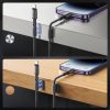 USB-A - iPhone Lightning kabelis ar magnētisku turētāju un organizatoru 1,2 m - pelēks