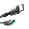 USB-A - USB-C kabelis ar magnētisku turētāju un organizatoru 1,2 m - pelēks