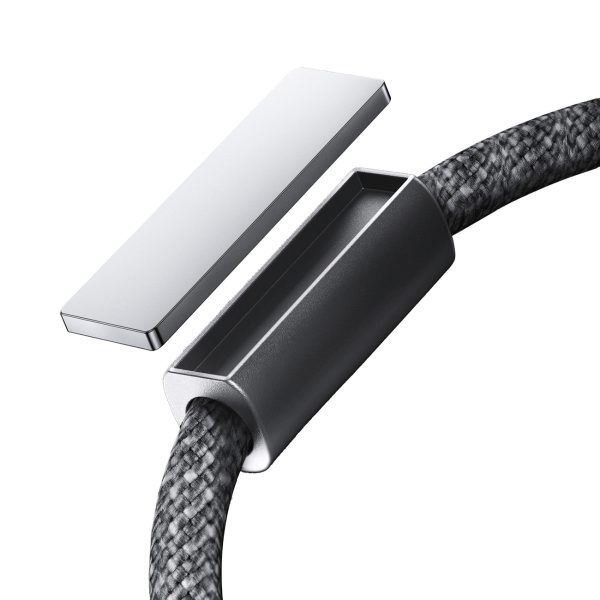 USB-A - USB-C kabelis ar magnētisku turētāju un organizatoru 1,2 m - pelēks