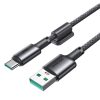 USB-A - USB-C kabelis ar magnētisku turētāju un organizatoru 1,2 m - pelēks