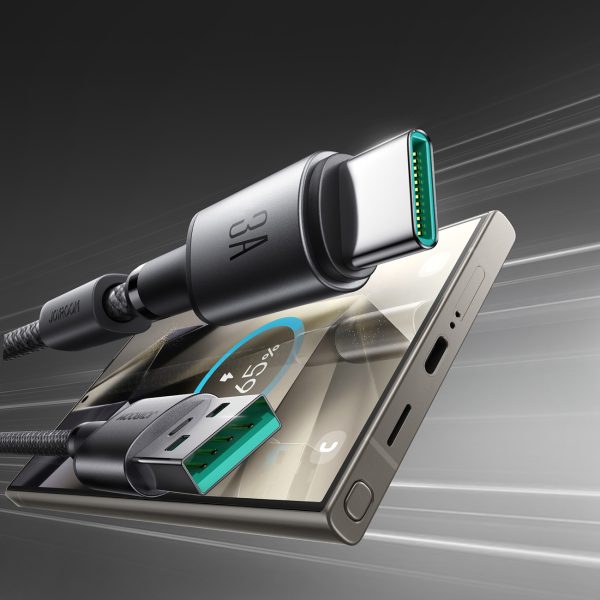 USB-A - USB-C kabelis ar magnētisku turētāju un organizatoru 1,2 m - pelēks
