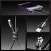 USB-C - iPhone Lightning kabelis ar magnētisku turētāju un organizatoru 1,2 m - pelēks