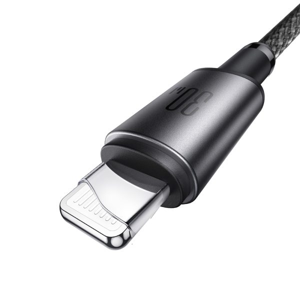 USB-C - iPhone Lightning kabelis ar magnētisku turētāju un organizatoru 1,2 m - pelēks