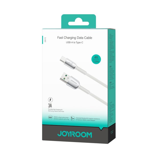 Cutting-Edge sērijas 3A USB-A - USB-C 1,2 m kabelis - pelēks
