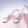 Crystal-Clear sērijas 60 W USB-C - USB-C 1,2 m kabelis - balts