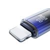 Crystal-Clear sērijas 30 W USB-C - iPhone Lightning kabelis 1,2 m - melns