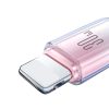 Crystal-Clear sērijas 30 W USB-C - iPhone Lightning kabelis 1,2 m - balts