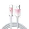 Crystal-Clear sērijas 3A USB-A - iPhone Lightning kabelis 1,2 m - balts