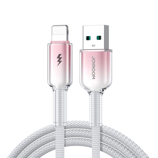 Crystal-Clear sērijas 3A USB-A - iPhone Lightning kabelis 1,2 m - balts