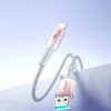 Crystal-Clear sērijas 3A USB-A - iPhone Lightning kabelis 1,2 m - balts