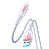 Crystal-Clear sērijas 3A USB-A - iPhone Lightning kabelis 1,2 m - balts
