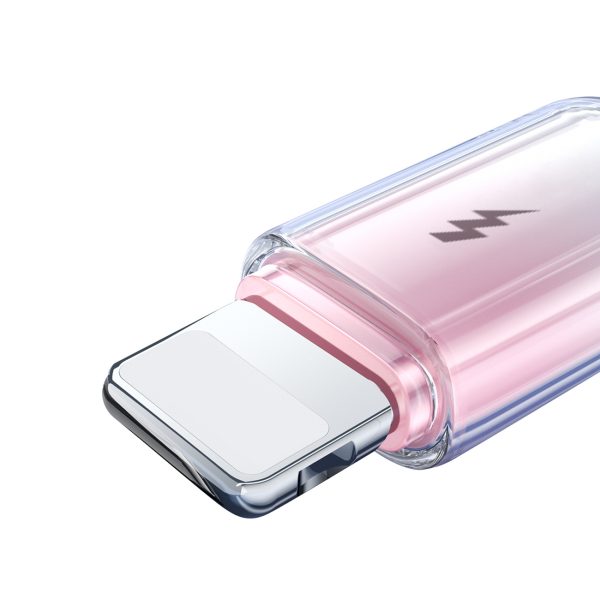 Crystal-Clear sērijas 3A USB-A - iPhone Lightning kabelis 1,2 m - balts