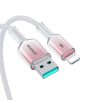 Crystal-Clear sērijas 3A USB-A - iPhone Lightning kabelis 1,2 m - balts