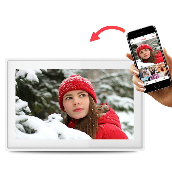 Digitālais rāmis 10.1'' 16GB microSD WiFi Frameo PFF-1021W - balts
