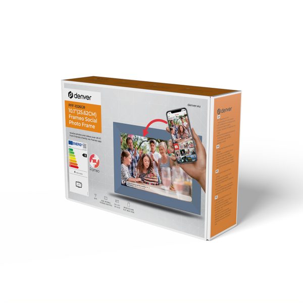 Digitālais rāmis 10.1'' 16GB microSD WiFi Frameo PFF-1026GR - pelēks