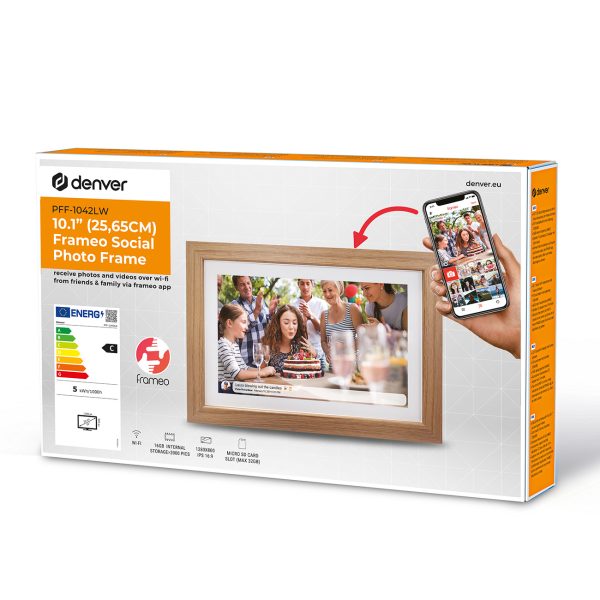 Digitālais rāmis 10.1'' 16GB microSD WiFi microUSB Frameo PFF-1042LW - brūns